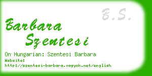 barbara szentesi business card